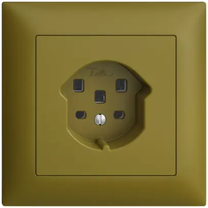 Presa INC EDIZIOdue T25 16A olive, con morsetti innest. 