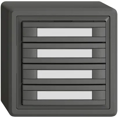 Poussoir KNX RGB AP EDIZIO.liv SNAPFIX® capteur temp.s.LED étiqu.8× comm.1T grf 