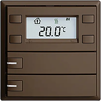 Pulsante RTH INC KNX 2×EDIZIOdue F coffee, con LED RGB 