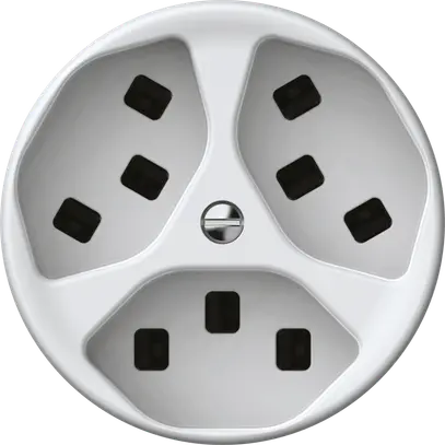 Presa origin 3×tipo 23 16A 230V 60×60mm bianco 