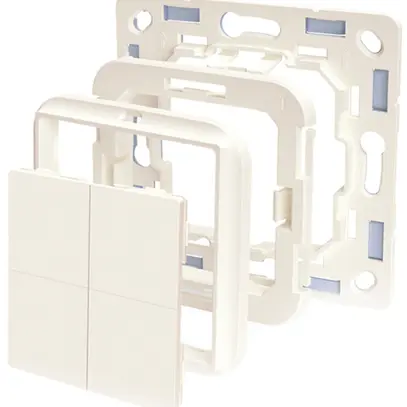 Trasmett.d.parete AP Shelly BLU Wall Switch 4+ Adapter Busch-Jaeger 4can BLE bi 