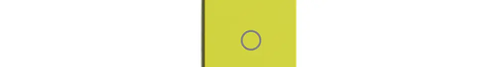 Pulsante 1/4 INC Edue Wiser simbolo O (off) lemon 