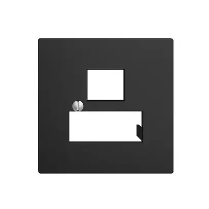 Placca frontale 3×RJ45 EDIZIOdue nero R&M swissline 