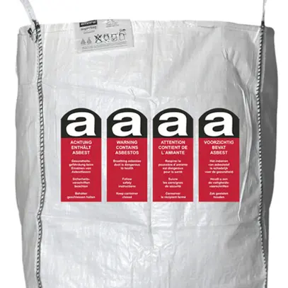 Sacco per amianto Cimco Big Bag polipropilene (PP) 900×900×1100mm 1000kg bianco 
