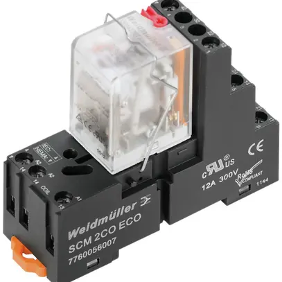 Interface relais Weidmüller DRMKIT 230VAC, LED rouge, 2C bouton test, 250VAC 10A 