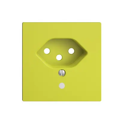 Placca frontale EDIZIOdue T13 lemon 60×60mm con lente 