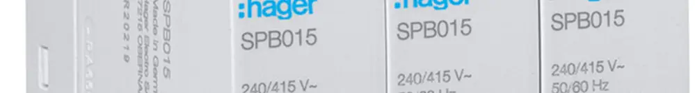 Überspannungsableiter Hager SPD 3P 20kA mit FM TN-C Imax 40kA Up 1.5kV 3TE 