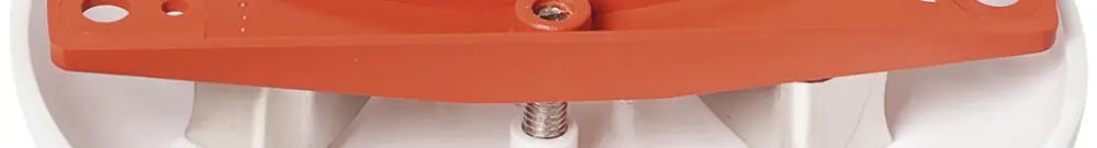 Rosone da soffitto ELBRO, Ø 95mm, a=15mm, molla metallo e barra plastica, bianco 