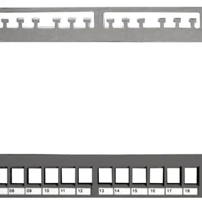 Pannello patch 19" Dätwyler KS 24x, 24-port Keystone vuoto schermato 1UA ne 