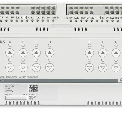 Actionneur de protection solaire KNX AMD Siemens N 543D51, 8-canaux, 6A 