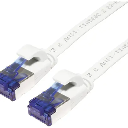 Câble patch RJ45 VALUE cat.6A U/FTP AWG32 PVC plat blanc 1m 
