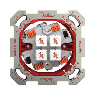 Interrupteur pour stores ENC Feller SNAPFIX® 10A 250V 4 touches 2 canaux 