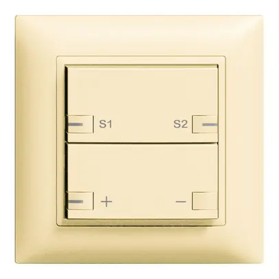 Poussoir ENC ZEP dimmer-scène 1c/2t avec LED EDIZIOdue vanille 