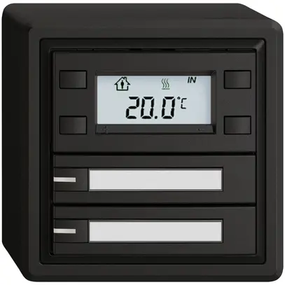 Poussoir RTH AP EDIZIO.liv SNAPFIX® a.RGB-LED étiqu.2×touches comm.1T no 