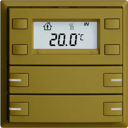 UP-RTH-Taster KNX 4-fach EDIZIOdue F olive, mit LED RGB 