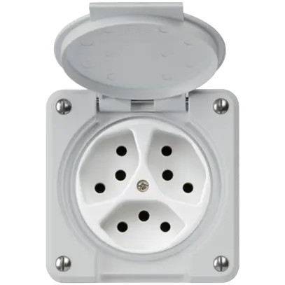 Presa INC robusto 3×tipo 13 grigio per combinazione 