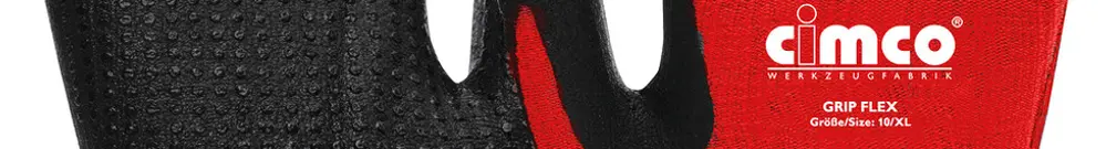 Gants de travail CIMCO Grip Flex taille 9/L noir/rouge 