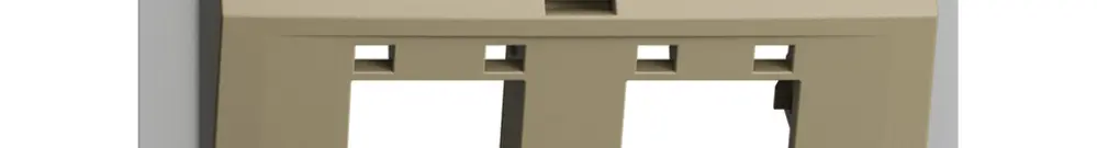 Kit montaggio INC EDIZIOdue, con cappa di uscita obliqua, per 2×RJ45, sand 
