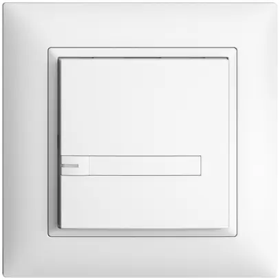 UP-Universaltaster 1×1T Schraubklemme EDIZIOdue weiss, mit Papiereinlage+LED 
