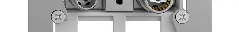 Prise multimédia 15dB ENC FH BSM, prise d.passage p.2×RJ45 Keystone +plaque fix. 
