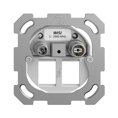 Presa multimedia 19dB INC FH BSM, presa d.passaggio p.2×RJ45 Keystone 