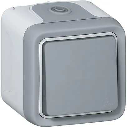 Interruttore a bilico AP PLEXO 3/1L grigio 