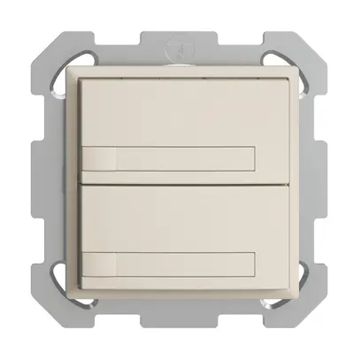 Pulsante KNX RGB INC EDUE, 250mW, s.LED, c.carta, 2×pulsante, com.1×tasto, crema 