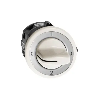 Interrupteur rotatif ENC FH 2/2P blanc, avec manette 