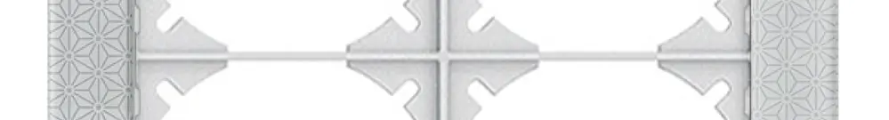 Telaio di cop. EDIZIOdue prestige 2×2 vetro ornamento 