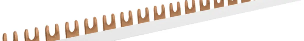 Kammschiene Hager 1P 1L Gabel 16mm² 80A 1000×57mm weiss 