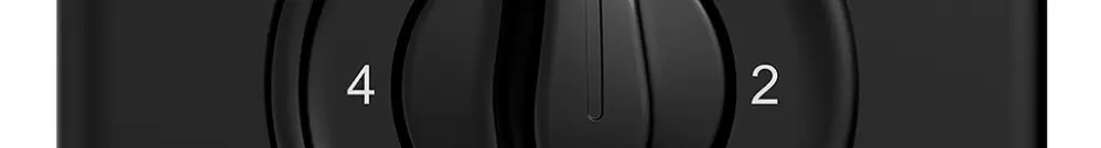 Frontset STANDARDdue 1-2-3-4 schwarz 90×90mm für Drehschalter 