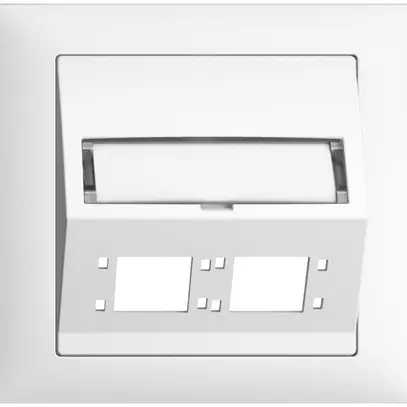 Kit montaggio INS EDIZIOdue FKE uscita obliqua 2×R&M cat.6A/LC speciale, bianco 