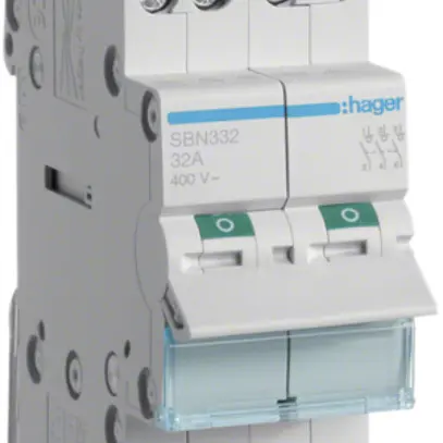 Interruttore AMD Hager 32A 400V 3 chiusura 0 apertura 0 invertitore 2UM 