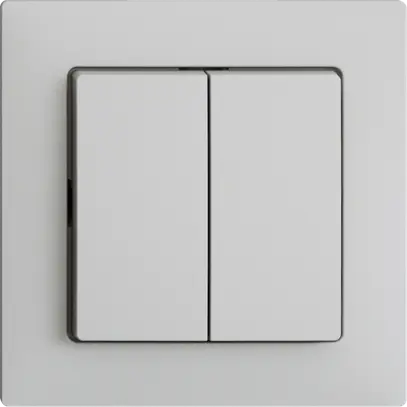 Poussoir ENC EDIZIOdue 2×A-R/1P gris clair 