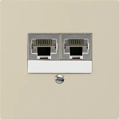 Boîte ENC kallysto 2×RJ45s beige parallèle 