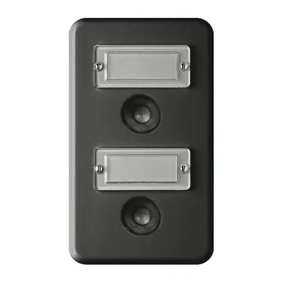 Combinazione INC FH 2×1 suoneria/suoneria nero 