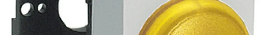Lampada di segnalazione AMD K&N, 230VAC, 2UM, calotta giallo 