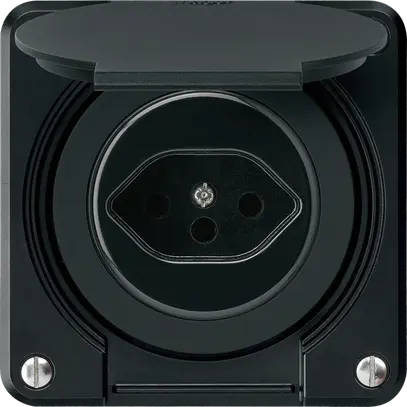 Presa INC robusto tipo 13 nero per combinazione 