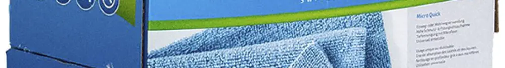 Panno per la pulizia Plica Mikro Quick microfibra 300×300mm blu box a 50 pezzi 