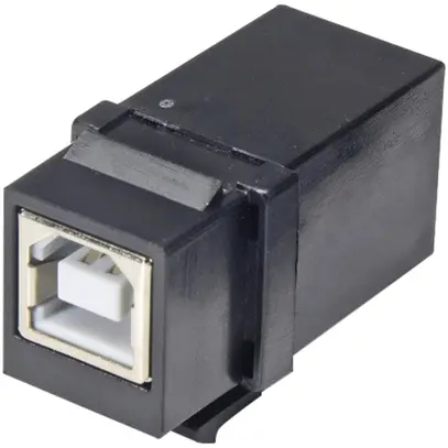 Module USB Cecoflex AVM-0109, Keystone, USB-B/USB-A 2.0, noir 