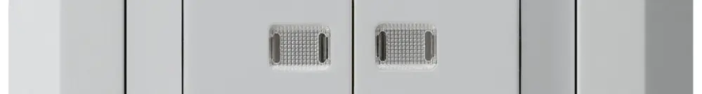 Interruttore pulsante luminoso INC kallysto.line 1/3+3/1 2 lenti grigio chiaro 