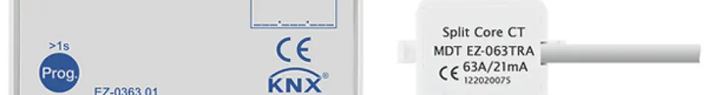 Compteur d'énergie KNX AMD MDT EZ-0363.01 1L/3L 63A convertisseur 4UM 