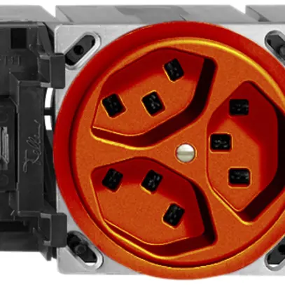 Prise INC 3×T23 16A orange, 53mm FH, avec bornes enf. 