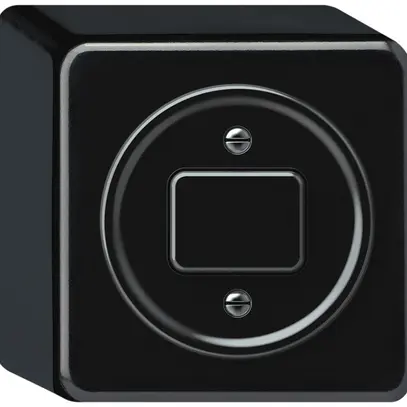 Poussoir AP Hager origin 1CO 10A 230V 88×88×54mm noir 