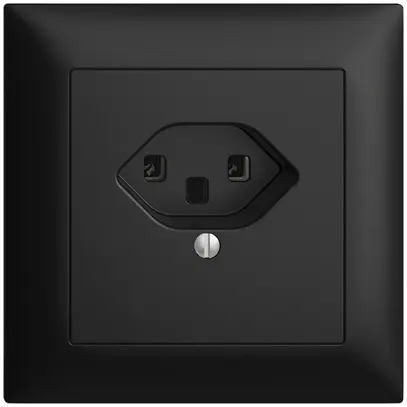 Prise ENC EDIZIOdue T23 16A noir bornes à vis 