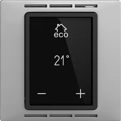 Termostato ambiente EDIZIOdue F silver, con display, riscald.pavim. 