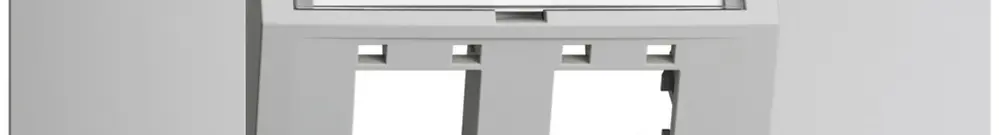 Kit montaggio INC Edue BKE, con cappa di uscita obliqua, p.2×RJ45, grigio chiaro 