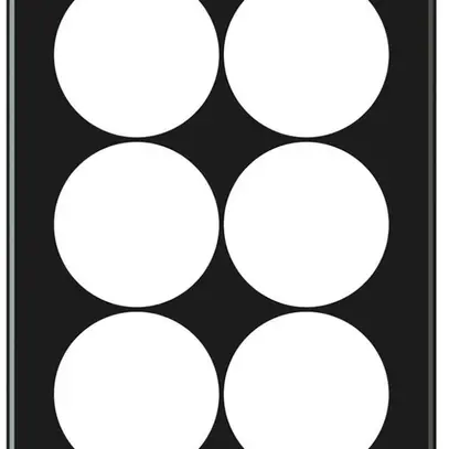 Plaque de recouvrement ENC origin 3×2 Ø58mm 152×212mm noir 