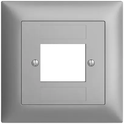 Kit frontale EDIZIOdue silver 88×88mm 4×RJ45 