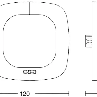 Rilevatore di presenza INS Steinel Quattro PIR HD KNX 360° h=2.8m 64m²+400m² 